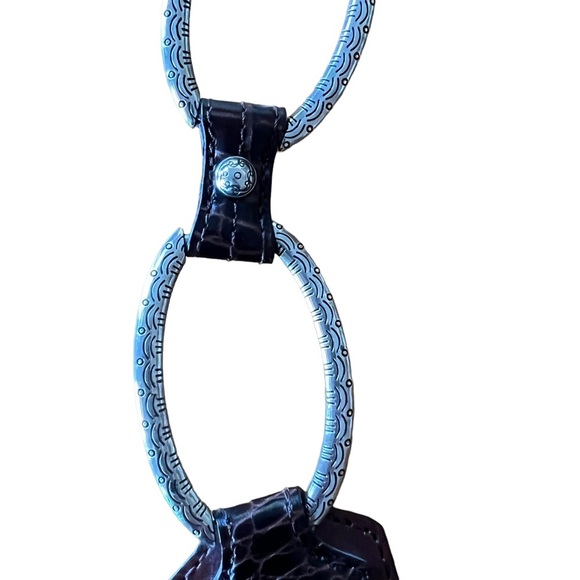 Brighton Brown Leather With Silver Hardware Size 34 - Picture 2 of 7